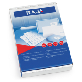 Veelzijdige zelfklevende etiketten per 100 vellen Raja 99x139 mm