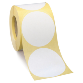 Witte verwijderbare signaaletiketten diameter 70mm