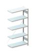 META Systeeminhaakstelling CLIP aanbouwsectie, hoogte x breedte x diepte 2000 x 1006 x 436 mm, 5 legborden