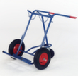 Rollcart Flessenwagen met steunwiel, voor 2x40/50 l fles, massief rubber-banden