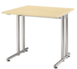 Bureau Terra Nova met C-voetonderstel, breedte x diepte 800 x 800 mm, plaat esdoorn