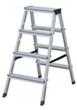 Krause Universele trapladder Dopplo, 2 x 4 trede(n) met traanplaatprofiel