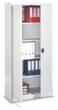 C+P Universele kast Eco lichtgrijs met 4 legplanken, breedte 940 mm