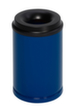 VAR Prullenmand met vlamdovend deksel, 15 l, RAL5010 gentiaanblauw, bovendeel zwart