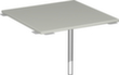 Gera Hoekig koppelelement voor bureau Milano 90° met steunvoet, breedte x diepte 800 x 800 mm, plaat lichtgrijs