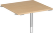 Gera Hoekig koppelelement voor bureau Milano 90° met steunvoet, breedte x diepte 800 x 800 mm, plaat beuken