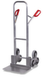 VARIOfit 3-ster trappensteekwagen van aluminium, draagvermogen 200 kg, breedte schep 480 mm, massief rubber-banden