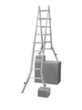 Krause Vierdelige multifunctionele telescoopladder STABILO® Professional, 4 x 5 sporten met profiel