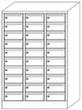 PAVOY Postsorteerkast Basis lichtgrijs, 30 vakken, RAL7035 lichtgrijs/RAL7035 lichtgrijs  S