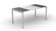 Schrijfkitsch easyDesk in bicolor-look, 4-voetonderstel, breedte 1400 mm, antraciet/wit/wit