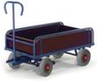 Rollcart 2-assige handtrekwagen met stuurmechanisme, draagvermogen 400 kg, laadvlak lengte x breedte 930 x 535 mm