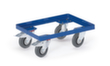 Rollcart Doosdolly met open hoekraam, draagvermogen 250 kg, polyamide banden