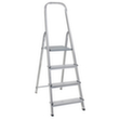 Aluminium beugelladder, 4 trede(n) met traanplaatprofiel