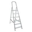 Aluminium beugelladder, 6 trede(n) met traanplaatprofiel