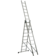 Driedelige multifunctionele telescoopladder, 3 x 9 sporten met antislipprofiel