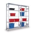 META Inhaakstelling voor werkplaats S3 Clip 80, hoogte x breedte x diepte 2000 x 1056 x 536 mm, 5 legborden  S