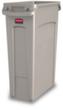 Rubbermaid Afvalverzamelbak Slim Jim® met ventilatiekanalen, 87 l, beige