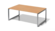 Bisley Vergadertafel en directiebureau Cito met sledeframe, breedte x diepte 2000 x 1200 mm, plaat beuken