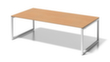 Bisley Vergadertafel en directiebureau Cito met sledeframe, breedte x diepte 2400 x 1200 mm, plaat beuken