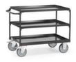 fetra Tafelwagen GREY EDITION met oliedichte bakken 850x500 mm, draagvermogen 400 kg, 4 etages