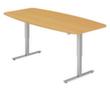 Elektrisch in hoogte verstelbare vergadertafel, breedte x diepte 2200 x 1030 mm, plaat beuken