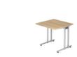 Bureau Terra Nova met C-voetonderstel, breedte x diepte 800 x 800 mm, plaat eiken