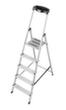 Krause Universele trapladder, 5 trede(n) met traanplaatprofiel