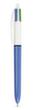 BIC® Meerkleurenbalpen, letterkleur zwart/rood/blauw/groen, schacht blauw/wit