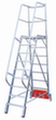 Krause Verrijdbare platformladder STABILO® Professional Vario kompakt, 9 trede(n) met traanplaatprofiel