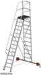 Krause Verrijdbare platformladder STABILO® Professional Vario kompakt, 10 trede(n) met traanplaatprofiel