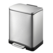 RVS pedaalemmer EKO E-Cube met extra breed pedaal, 12 l