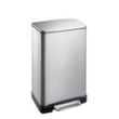 RVS pedaalemmer EKO E-Cube met extra breed pedaal, 30 l