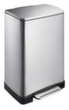 RVS pedaalemmer EKO E-Cube met extra breed pedaal, 40 l