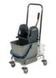 Dweilwagen met mopwringer, 1x27 l emmer in blauw  S