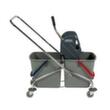 Dweilwagen met mopwringer, 2x27 l emmer in ROOD/BLAUW  S