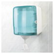 Dispenser voor handdoekrollen, kunststof, turquoise/wit  S