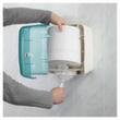 Dispenser voor handdoekrollen, kunststof, turquoise/wit  S