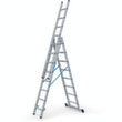 ZARGES Multifunctionele telescoopladder Skymaster DX, 3 x 8 driehoekige sporten