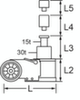 Lucht hydraulische krik 30 t / 15 t  S