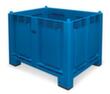 Grote container, inhoud 550 l, blauw, 4 voeten