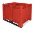 Grote container, inhoud 550 l, rood, 2 sleden