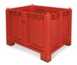 Grote container, inhoud 550 l, rood, 4 voeten