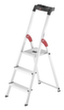 Hailo eenzijdige trapladder StandardLine L60 met bak, 3 trede(n) met traanplaatprofiel