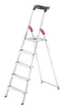 Hailo eenzijdige trapladder StandardLine L60 met bak, 5 trede(n) met traanplaatprofiel