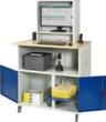 RAU Mobiele PC-kast 1023, RAL7035 lichtgrijs/RAL5010 gentiaanblauw  S