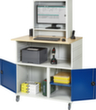 RAU Mobiele PC-kast 1023, RAL7035 lichtgrijs/RAL5010 gentiaanblauw  S