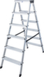 Krause Universele trapladder Dopplo, 2 x 6 trede(n) met traanplaatprofiel