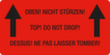 EICHNER Waarschuwingsetiketten "Oben! Nicht stürzen!"