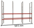 META Palletstelling MULTIPAL voor 18 pallets, 5815 mm breed, 3 opslagniveaus