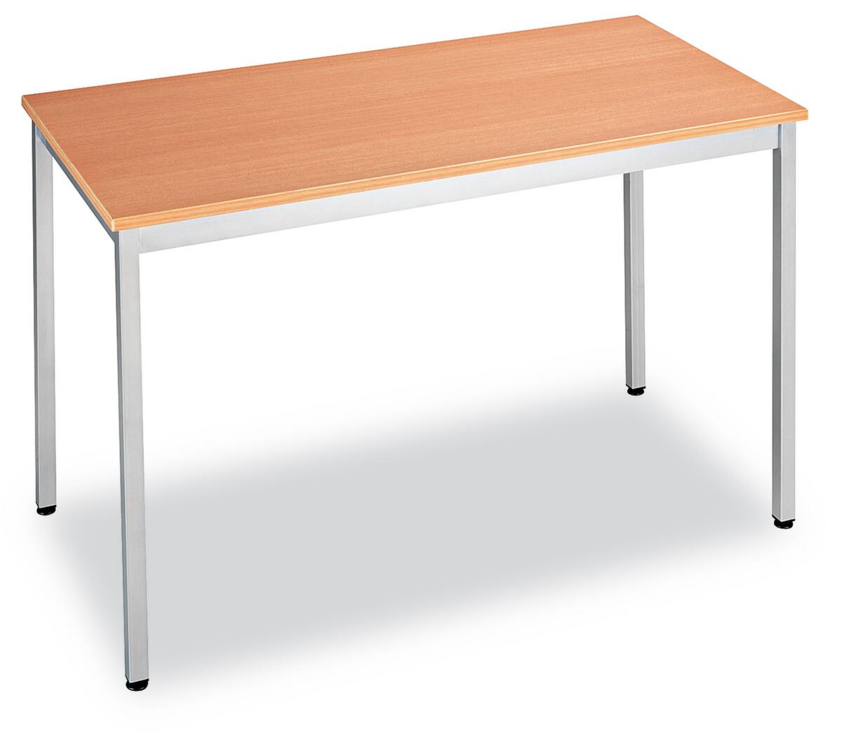 Rechthoekige multifunctionele tafel met frame van vierkante buis  ZOOM